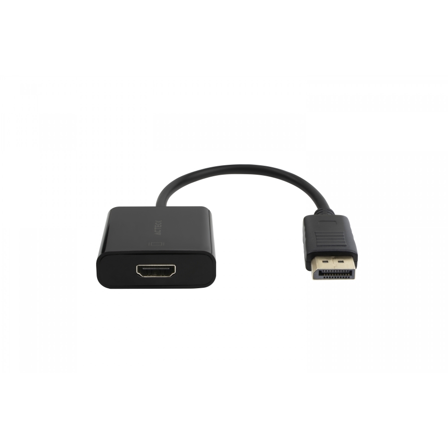 ADAPTADOR ACTECK SHIFT PLUS AH435 / DISPLAYPORT A HDMI / 4K / 20 CM / NEGRO / AC-934763 AC-10870