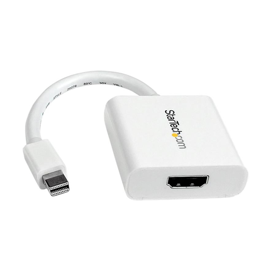 ADAPTADOR DE VIDEO MINI DISPLAYPORT A HDMI - CABLE CONVERTIDOR - HEMBRA HDMI - MACHO MINI DP - 1920X1200 - PASIVO - BLANCO - STARTECH.COM MOD. MDP2HDW AC-8606