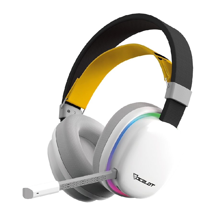 AUDIFONOS INALAMBRICOS OCELOT GAMING PHANTOM H1 / RGB/ BLUETOOTH/ DONGLE USB / CABLE AUX 3.5MM / MICROFONO CON CANCELACION DE RUIDO / MULTIPLATAFORMA / COLOR BLANCO SPK-2477