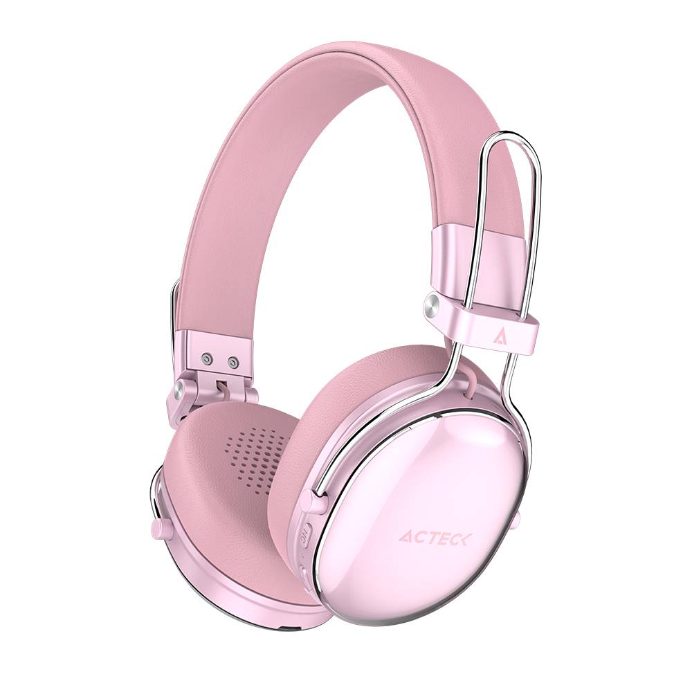 Audífonos Inalámbricos Bluetooth Luxe Chic HP710 Acteck Elite Series Duración de batería hasta 30h, Color Rosa. AC-940900 BOCACT640