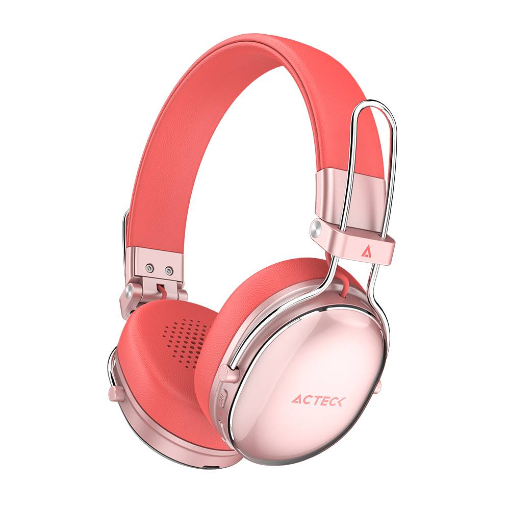 Audífonos Inalámbricos Bluetooth Luxe Chic HP710 Acteck Elite Series Duración de batería hasta 30h, Color Salmon. AC-940894 BOCACT630