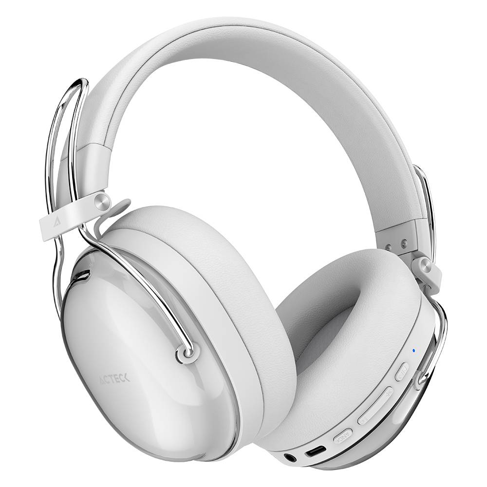 Audífonos Inalámbricos Bluetooth Luxe Pure HP730 Acteck Elite Series Cancelación de ruido activo  hibrido, Color Blanco. AC-940887 BOCACT620