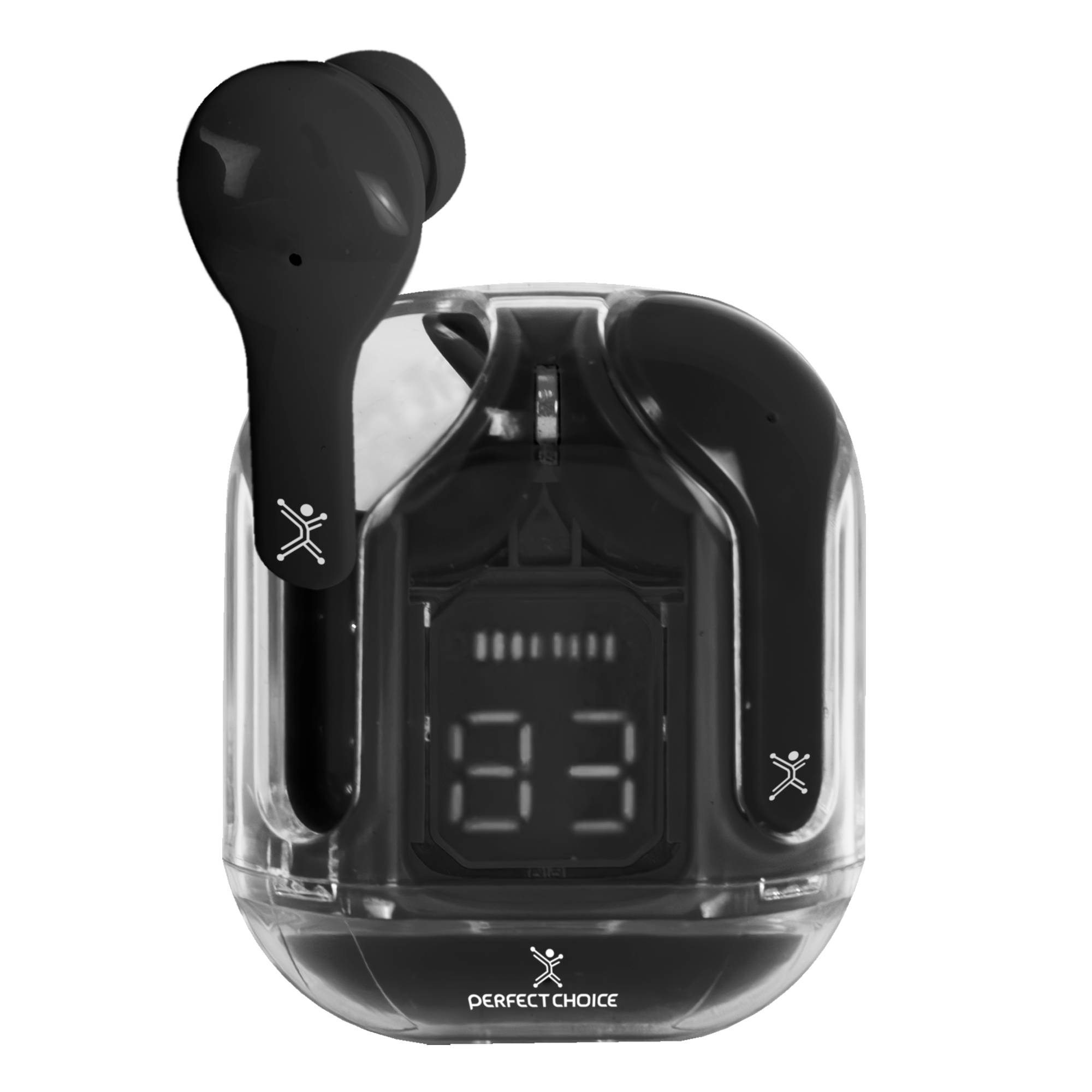 Audífonos TWS Transparentes ClearBeat Negros PC-117025 BOCMST3720