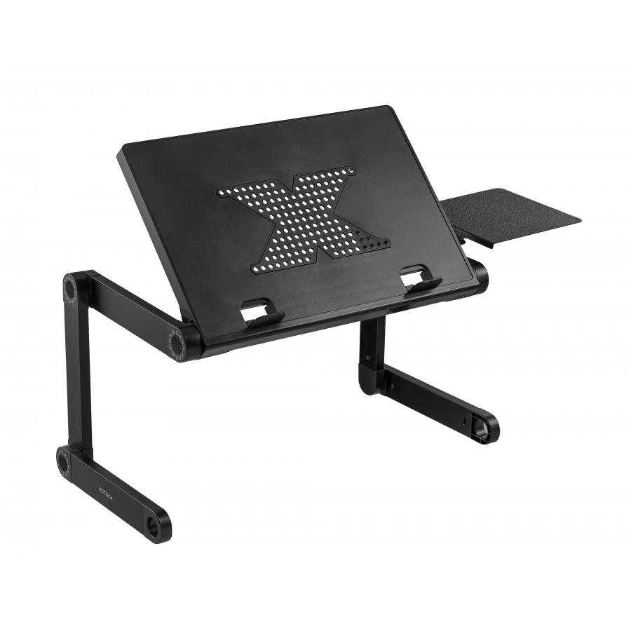 BASE ELEVADORA ACTECK VAULT COUCH BC410 / PARA LAPTOP  / 18 PUL / MAX 10 KG / ANTIDERRAPANTE / ALTURA AJUSTABLE / ALUMINIO / NEGRO / AC-934558 AC-11076