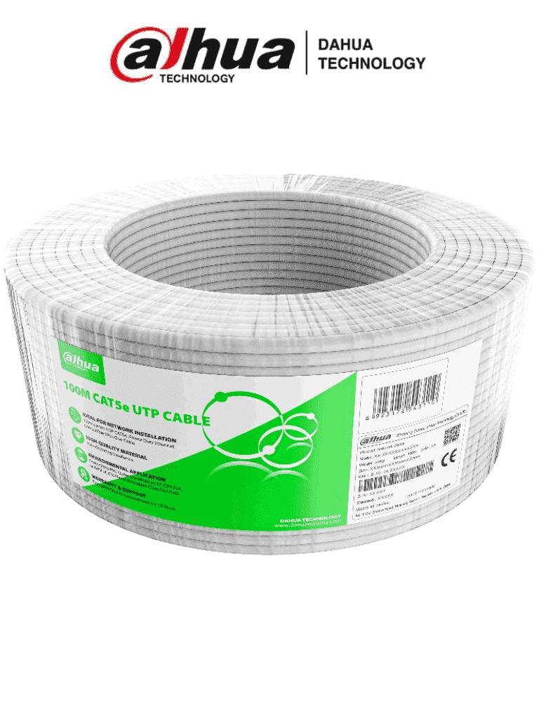 Bobina de 100 Metros de Cable UTP Cat 5e/ CCA/Color Blanco/ Uso Interior/ Cubierta de FR-PVC (ROHS compliant) NB