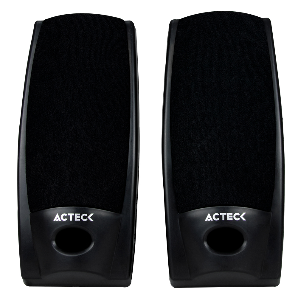 Bocinas Estéreo 2.0 ACTECK Auxiliar 3.5 MM 1.2 M Negro AX-2500 BOCGEN300