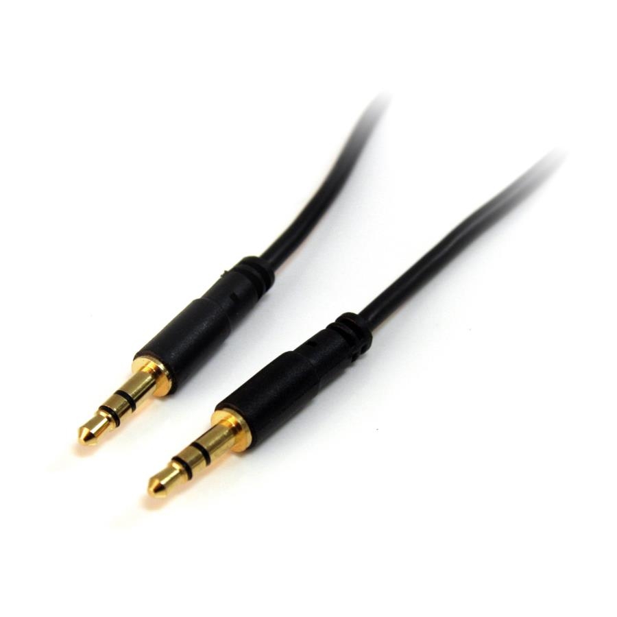CABLE DE AUDIO DE 91CM DELGADO SLIM - AUDIO ESTEREO MINI JACK PLUG 3.5MM - MACHO A MACHO - STARTECH.COM MOD. MU3MMS CB-1945