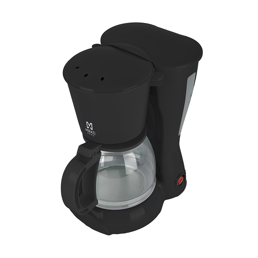 CAFETERA MIRATI / 1.2 L / 900W / VASO CRISTAL / FILTRO LAVABLE / NEGRO ELE-13 - MIRATI