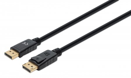 355575 Cable DisplayPort 8K, Macho a Macho, Longitud 2 m Contactos chapados en oro, Forro de PVC, Longitud 2m.