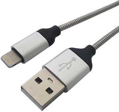 Cable Lightning BROBOTIX 161219, Gris, Apple, Cable Lightning