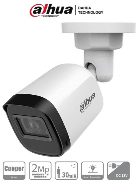 DAHUA HAC-B1A21-U-36 - Cámara Bullet de 2 Megapixeles/ 1080p/ Lente 3.6MM/ 80° de Apertura/ Visión Nocturna IR 30mts/ Resistencia IP67