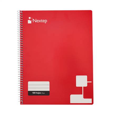 Cuaderno Nextep NE-007R a rayas tamaño profesional con 100 hojas de resorte ACCNEX650