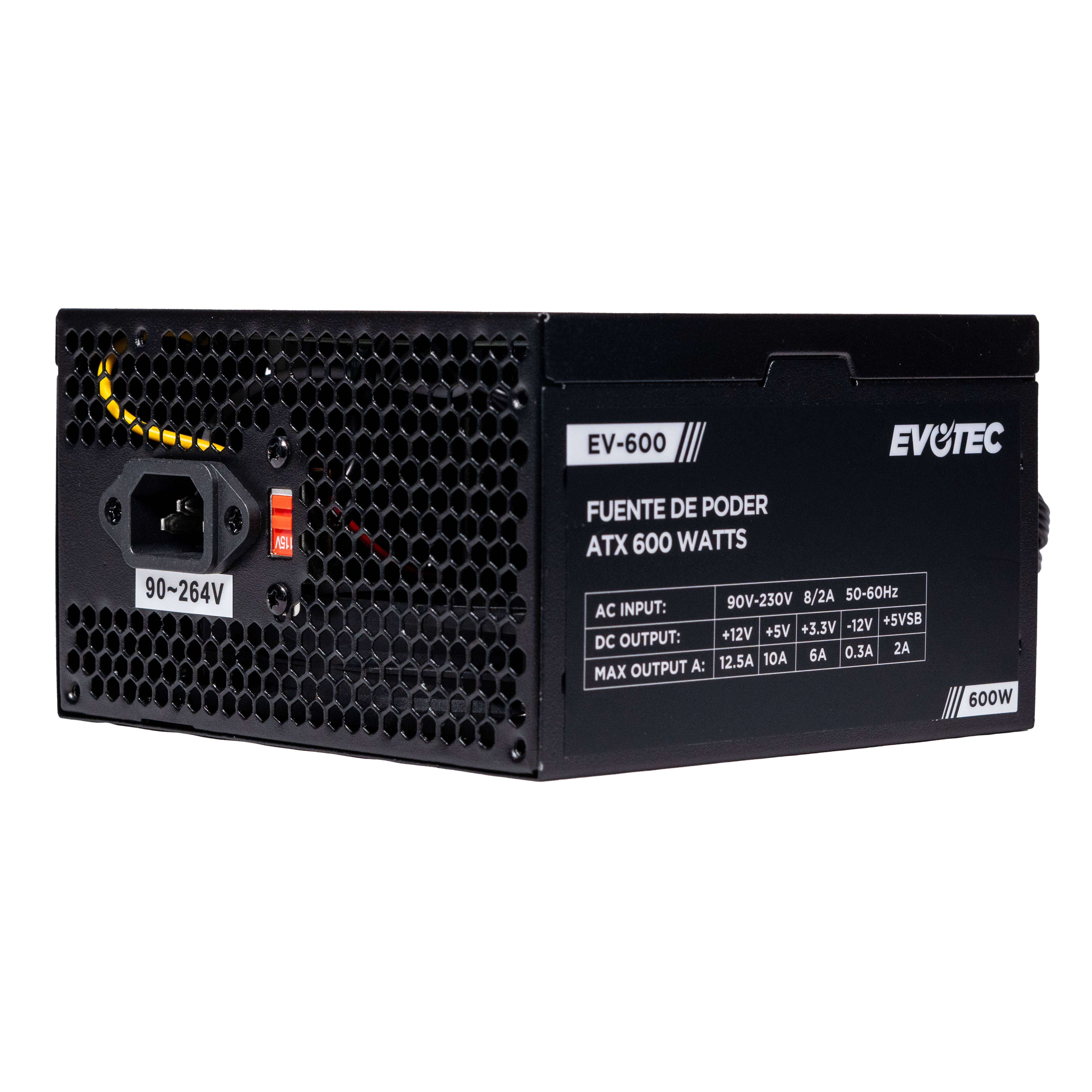 Fuente De Poder EVOTEC De 600W Ev-600 GABEVO520