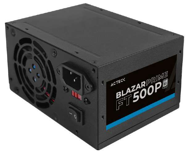 Fuente de Poder Blazar Prime ACTECK FT500P 500W. Ventilador: 80Mm. GABACT340