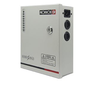 Gabinete Fuente de Poder, 8 Canales, 12V/5A, soporta batería de gel para respaldo de corriente