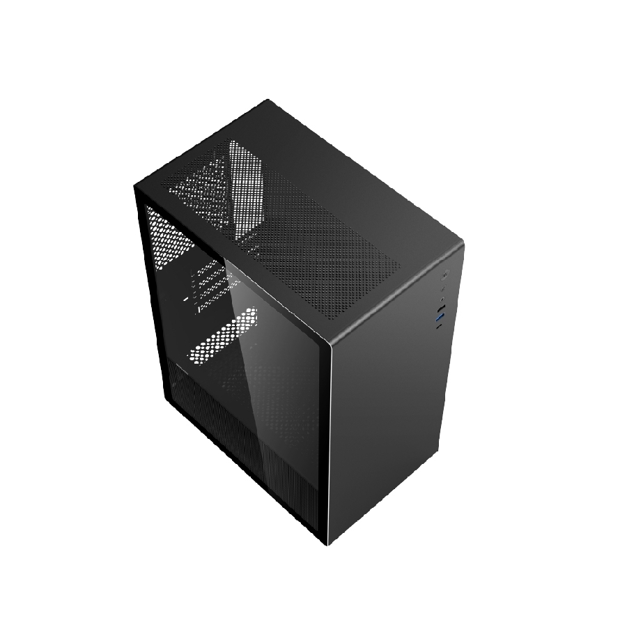 GABINETE ACTECK NEUSS PRO GI717 / MINI TORRE / MICRO ATX – ITX / PANEL LATERAL CRISTAL TEMPLADO – METAL / NEGRO / AC-935937 CS-938 - ACTECK
