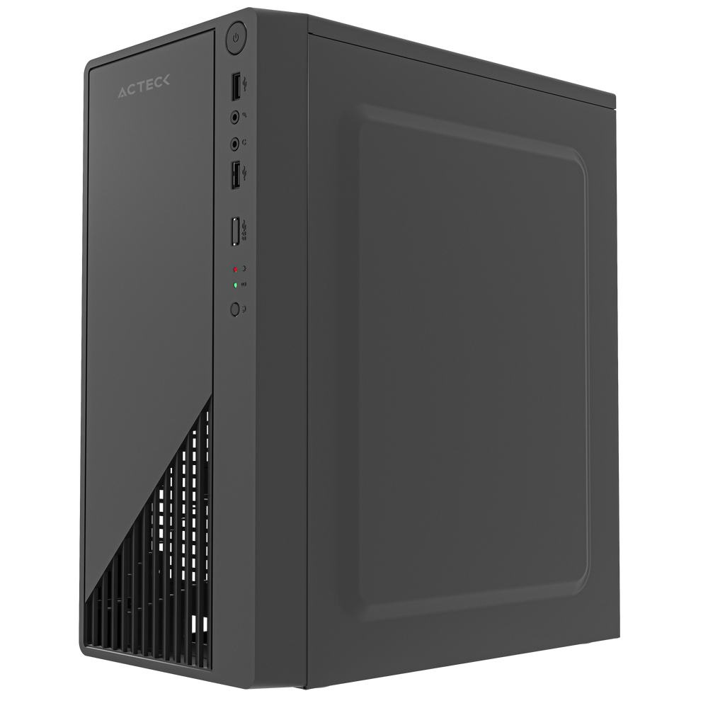 Gabinete Mini Torre Acteck KIOTO GC220F ESSENTIAL SERIES Factor de forma: Mini Torre, Tarjetas madre compatibles: Micro ATX y Mini ITX GABACT560