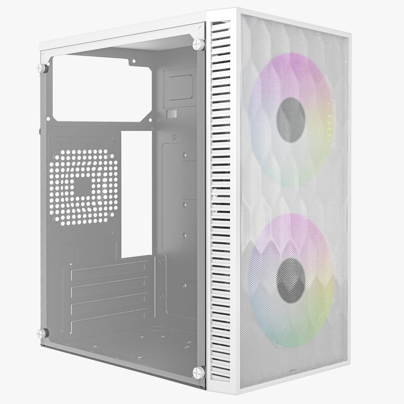 Gabinete Mini Torre Fuji GC470 Advanced Series, Factor: Micro Atx - Mini ITX, Panel Lateral Cristal Templado, Incluye 2 Ventiladores 120mm FRGB GABACT530