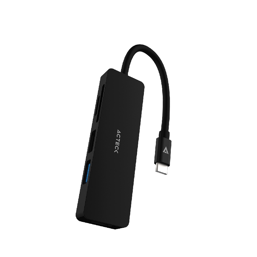 HUB ACTECK GATE 5 DH640 / USB C / 4 PUERTOS / USB A - HDMI - LECTOR DE MEMORIAS / 10 CM / NEGRO / AC-934633 AC-10929