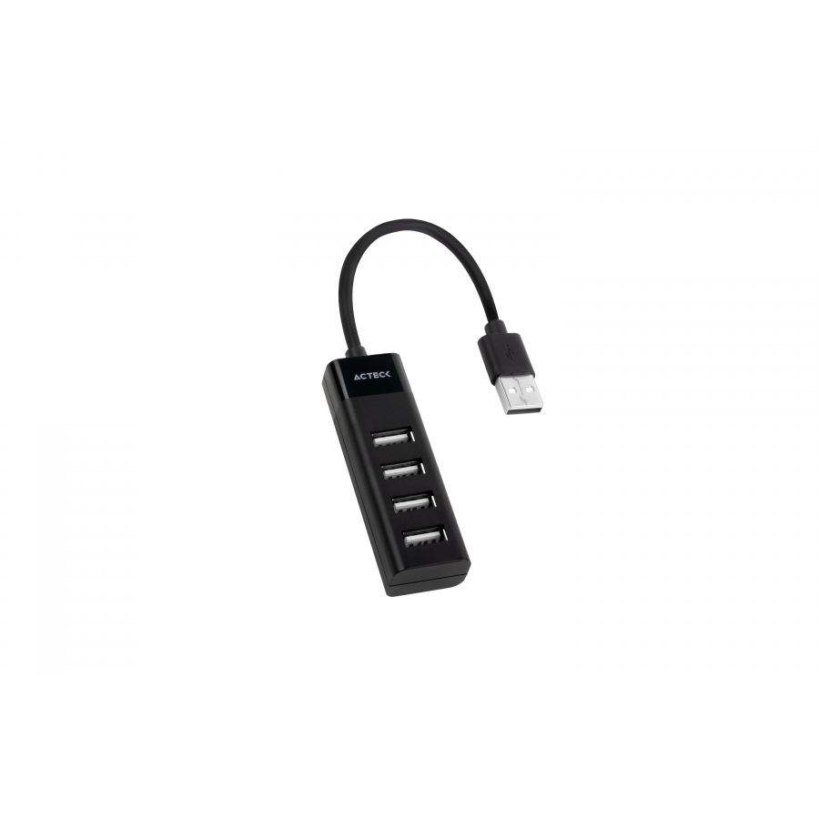 HUB ACTECK PORT X 2 DH420 / USB A / 4 PUERTOS USB 2.0 / 30 CM / NEGRO / AC-934671 AC-10900