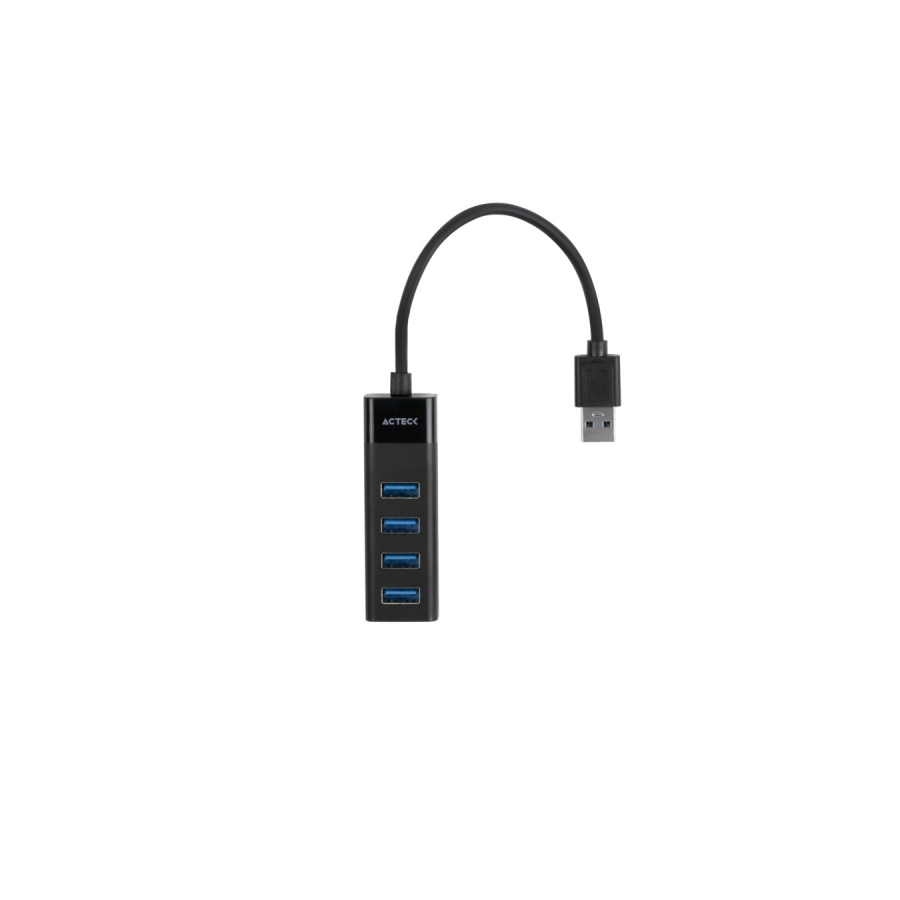 HUB ACTECK PORT X 3 DH425 / USB A / 4 PUERTOS USB 3.0 / 30 CM / NEGRO / AC-934664 AC-10868