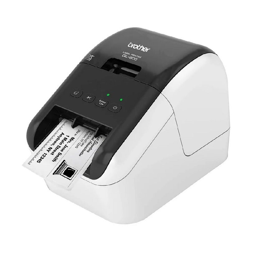 IMPRESORA DE ETIQUETAS BROTHER QL800, CONEXION USB, CINTAS DE 12 MM HASTA 62 MM, IMPRESION DE CODIGOS DE BARRAS, 93 ETIQUETAS POR MINUTOS, CORTE AUTOMATICO PR-1939