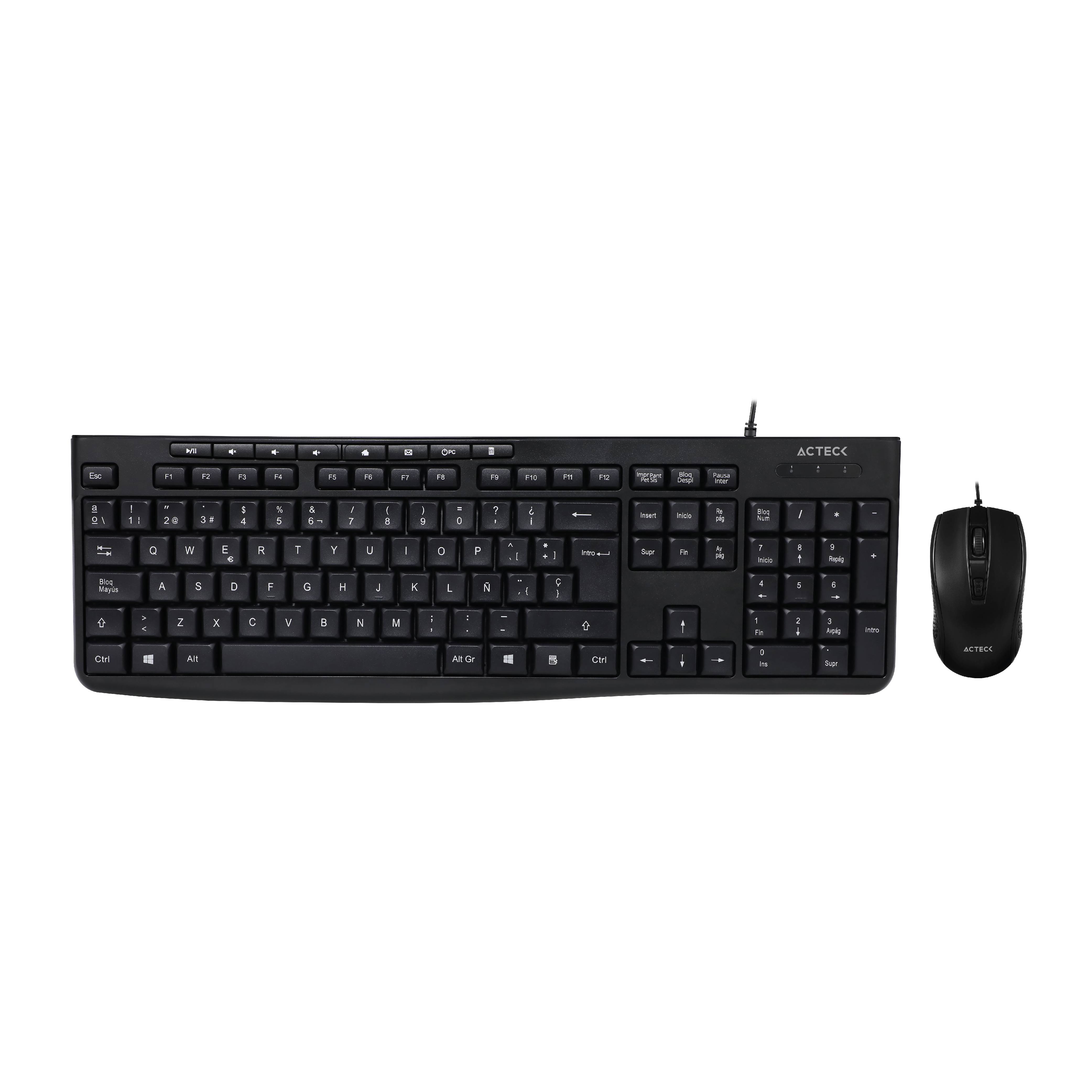 Kit Teclado y Mouse Acteck CREATOR PRIME MK455 Essential Series Teclado y Mouse Alámbrico KITACT1190