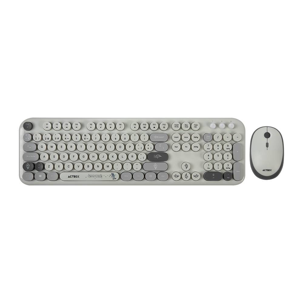 Kit Teclado y mouse Inalámbricos 2.4hz Creator Chic K-Colors MK485 Advanced Series Teclado Inalambrico Dongle 2.4Mhz, Rango 10m, 105 teclas KITACT1220