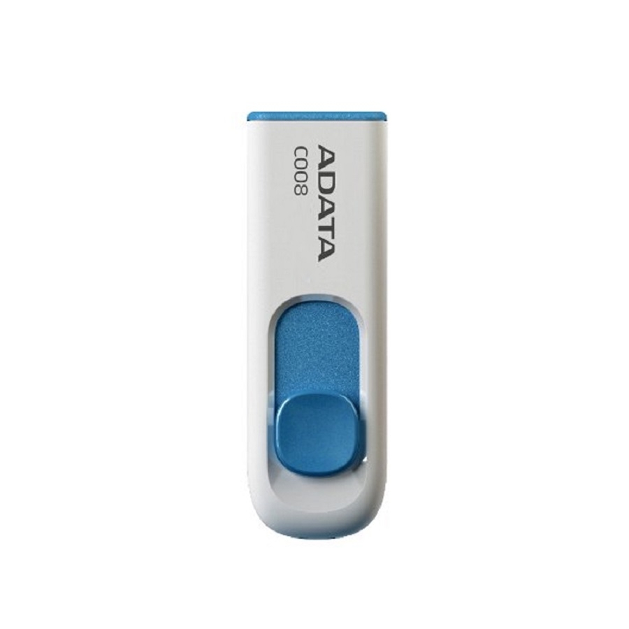 MEMORIA ADATA 32GB USB 2.0 C008 RETRACTIL BLANCO-AZUL (AC008-32G-RWE) RAM-2070
