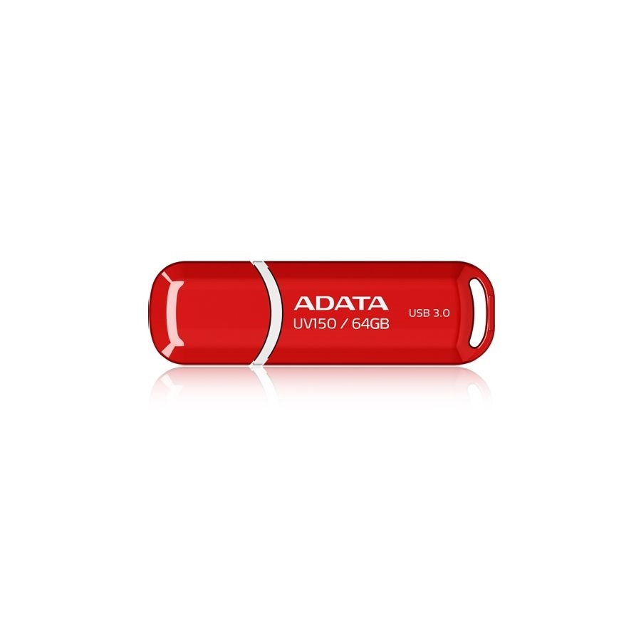 MEMORIA ADATA 64GB USB 3.2 UV150 ROJO (AUV150-64G-RRD) RAM-3243