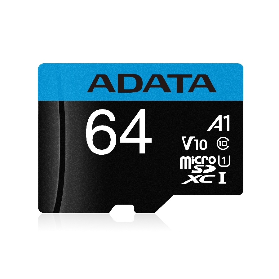 MEMORIA ADATA MICRO SDXC/SDHC 64GB UHS-I 100MB/25MB CLASE 10 V10 A1 C/ADAPTADOR (AUSDX64GUICL10A1-RA1) RAM-3191