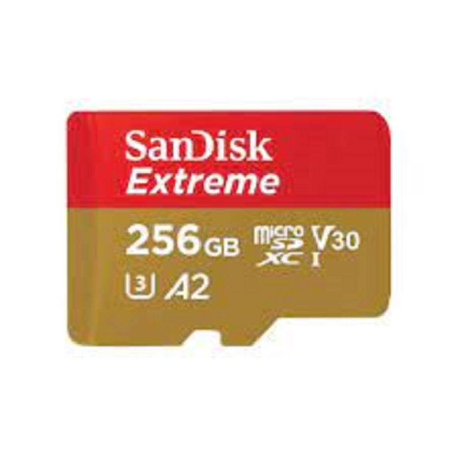 MEMORIA SANDISK MICRO SDXC 256GB EXTREME 190MB/S 4K CLASE 10 A2 V30 C/ADAPTADOR SDSQXAV-256G-GN6MA RAM-3866
