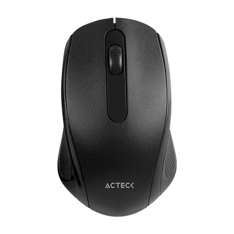 Mouse ACTECK Inalámbrico 2.4 GHZ 1600 DPI 3 LVLS WINDOWS-LINUX-MAC OS SLIM Negro OPTIMIZE MI240 MOUACT060