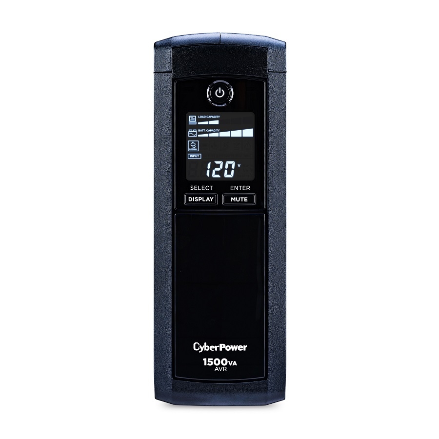 NO BREAK CYBERPOWER CP1500AVRLCD 1500VA/ 900 WATTS, INTERACTIVO,TORRE, 12 NEMA 5-15R, 6 RESPALDO Y 6 SUPRESIN, 3 AÑOS DE GARANTA, INCLUYENDO BATERA. FR-443