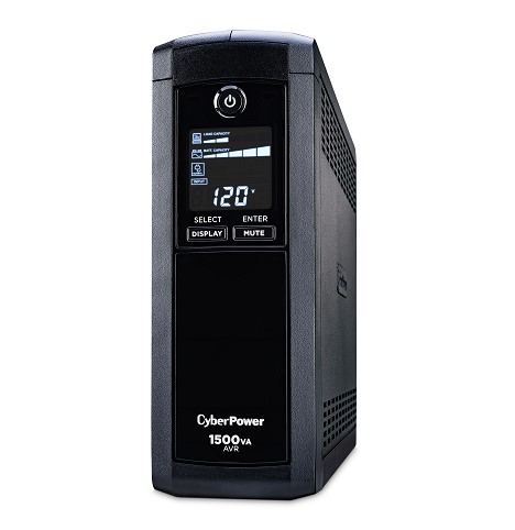 No-Break CyberPower CP1500AVRLCDa, 1500 VA, 900 W, Negro, Hogar y Oficina NBKCYP150