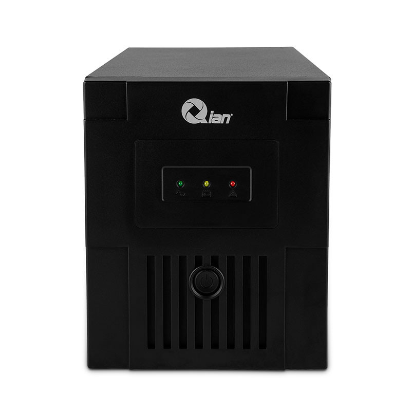 QIAN NO BREAK/UPS 1000VA, CAPACIDAD 1000VA Y 500W DE VOLTAJE, RECARGA EN 4 A 6 HORAS, INDICADORES LED Y ALARMA, 4 TOMAS DE CORRIENTE, QEI-1000-01