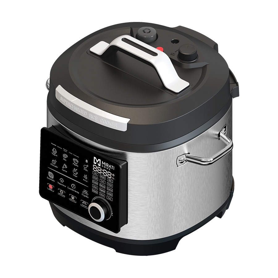 OLLA DE PRESIóN ELéCTRICA MULTIFUNCIONAL MIRATI HOME DE 6L 1000W DE ACERO INOXIDABLE PANEL DIGITAL MULTIUSOS COCCIóN LENTA O RáPIDA 10 FUNCIONES PRESTABLECIDOS CON  PROTECCIóN DE SEGURIDAD ELE-10 - MIRATI
