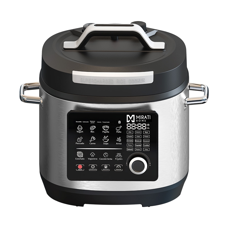 OLLA DE PRESIóN ELéCTRICA MULTIFUNCIONAL MIRATI HOME DE 6L 1000W DE ACERO INOXIDABLE PANEL DIGITAL MULTIUSOS COCCIóN LENTA O RáPIDA 10 FUNCIONES PRESTABLECIDOS CON  PROTECCIóN DE SEGURIDAD ELE-10 - MIRATI