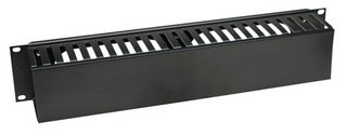 168458 Organizador Cables 19", Con Tapa plastico