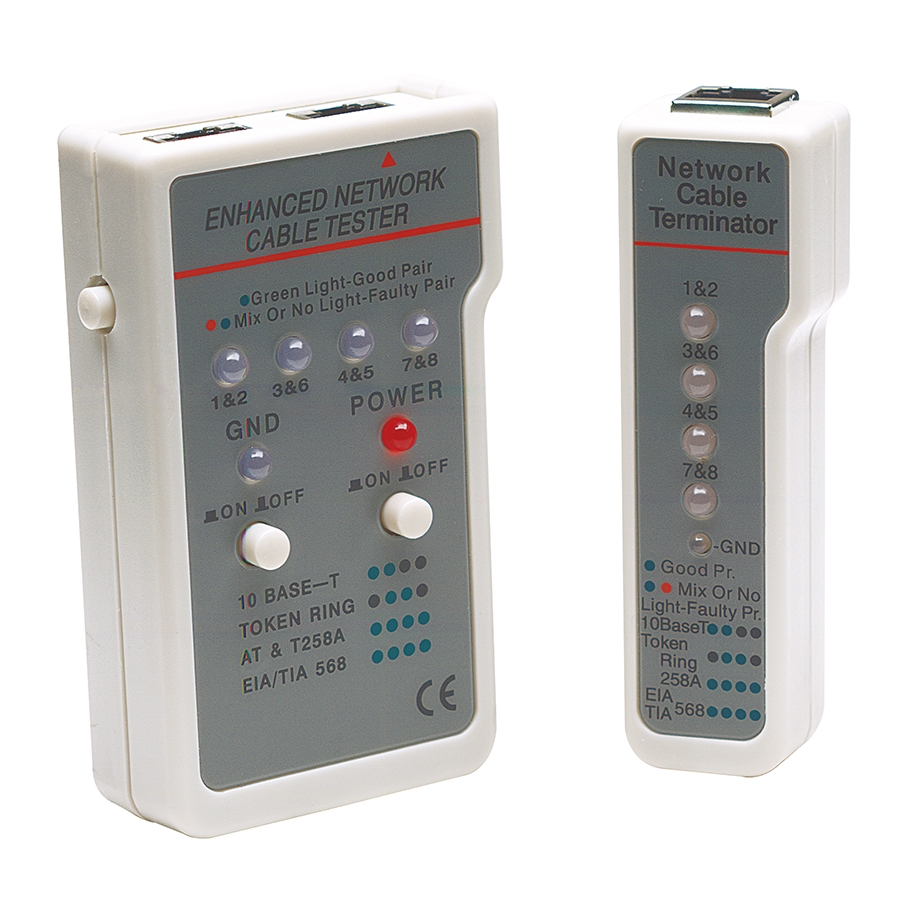 PROBADOR DE CABLE, INTELLINET ,351898, CABLES RED 4 LD,RJ45,RJ-11 AC-1711 - INTELLINET