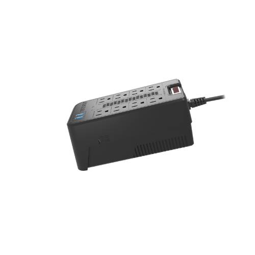 Regulador Automatico de Voltaje Forza (FVR-1221USB), Color Negro, Capacidad de 1200VA y 600W