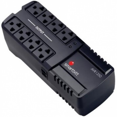 Regulador SMARTBITT SBAVR1350, Negro, Hogar y Oficina, 1350 VA, 675 W REGBIT010