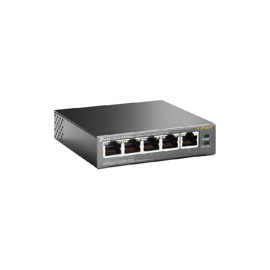 SWITCH | TP-LINK | TL-SF1005P | 5 PUERTOS | NO ADMINISTRABLE | CON 4 PUERTOS POE | PARA ESCRITORIO NIC-2675