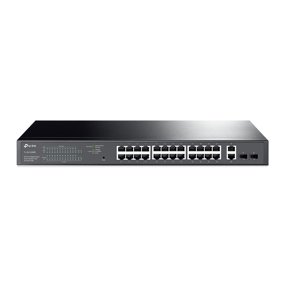 Switch TP-LINK 	 TL-SG1428PE, Negro, 304,7 W, 26 puertos, Cat3, Cat4, Cat5, Cat5e, Cat6