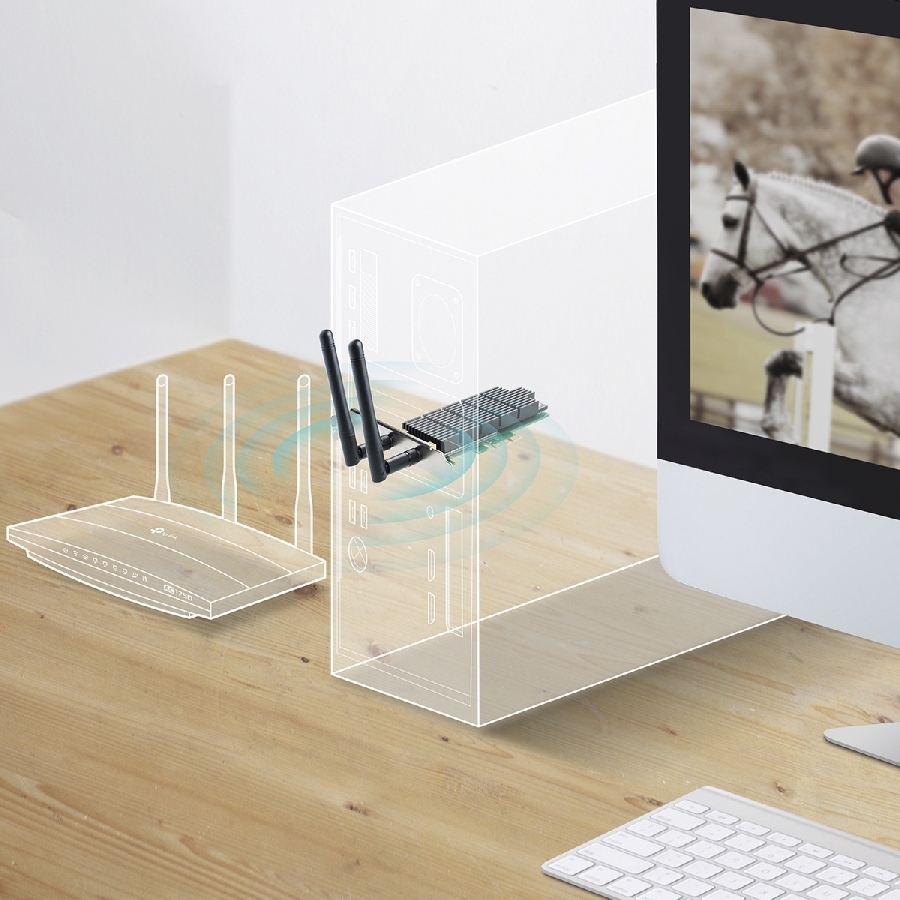 TARJETA DE RED | TP-LINK | ARCHER T4E | PCI EXPRESS INALAMBRICA | AC1200 | 5GHZ 867MBPS 2.4GHZ 300MBPS NIC-2976