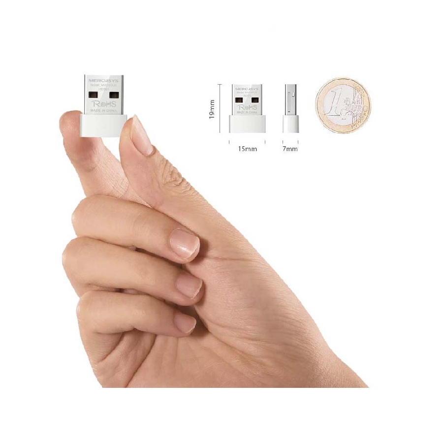 TARJETA DE RED USB MERCUSYS MW150US INALAMBRICA 150 MBPS TAMANO NANO NIC-2378