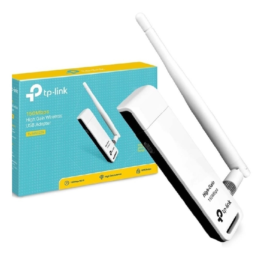 TARJETA DE RED USB TP-LINK TL-WN722N INALAMBRICA ANTENA DESMONTABLE 4DBI NIC-799