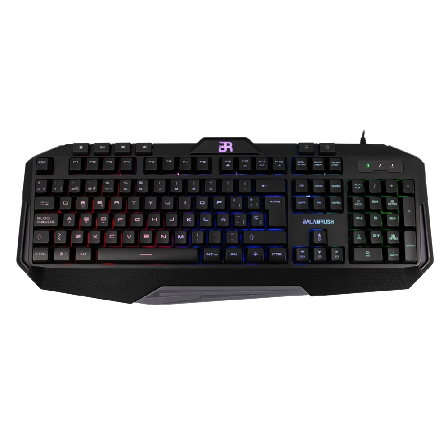 TECLADO GAMER BALAM RUSH GUNFIRE KG330 / ALAMBRICO USB / ILUMINACION LED / MULTIMEDIA / ESPAÑOL / 117 TECLAS / NEGRO / BR-929639 KB-901