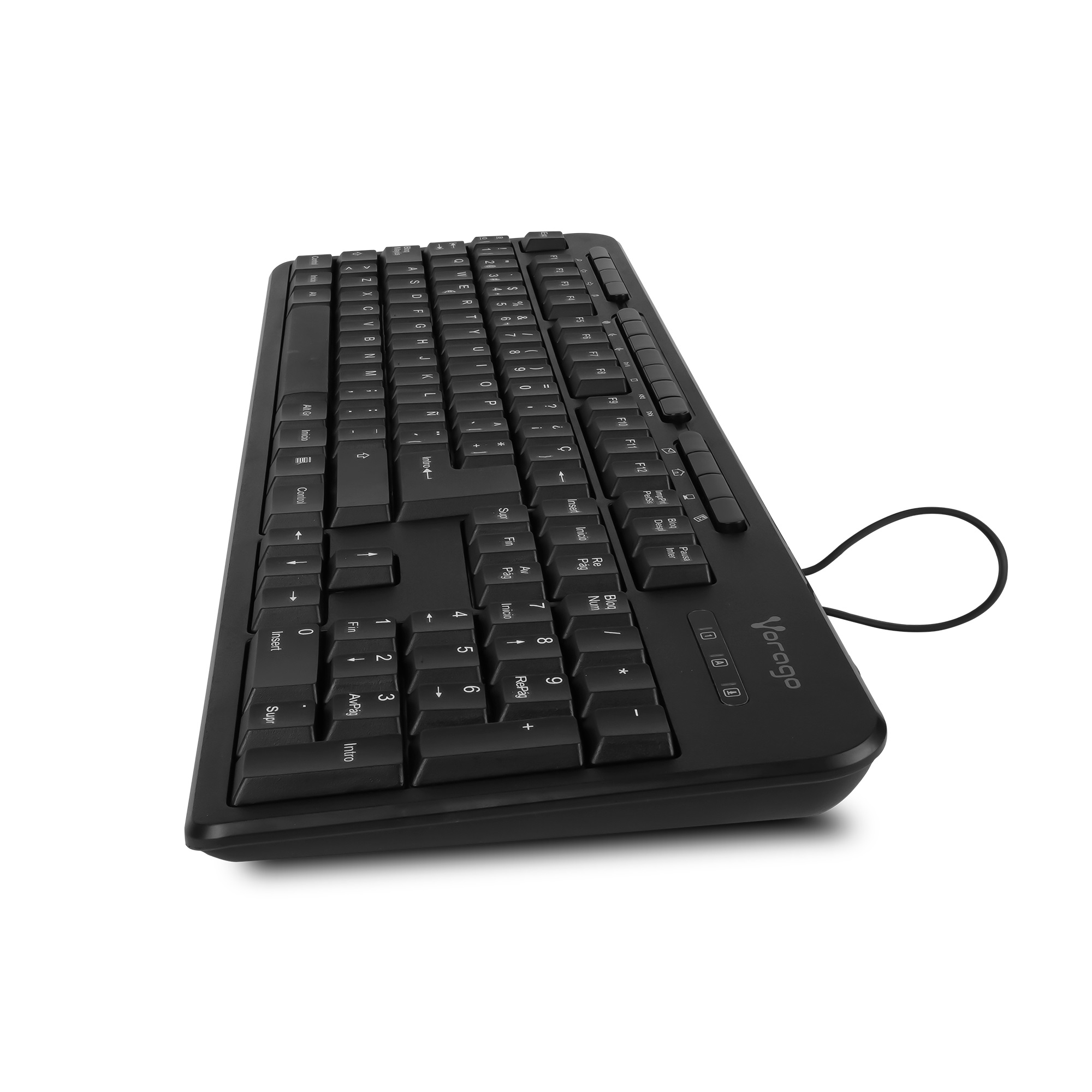 Teclado Alámbrico VORAGO KB-204, USB, Alámbrico