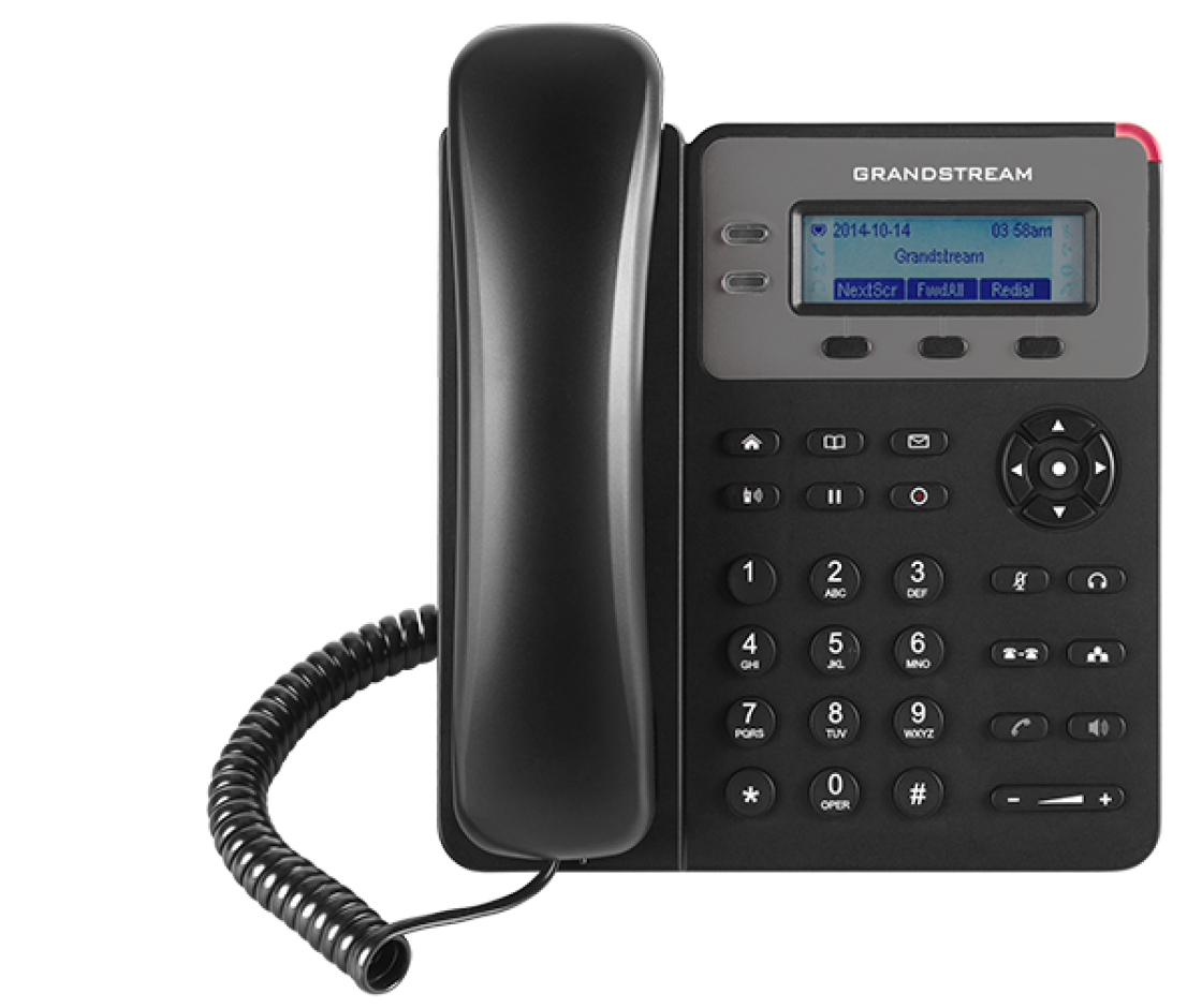 Teléfono IP de 1 linea con 1 cuenta SIP, Ethernet con Poe, conferencia de 3 vías, SIP, incluye su fuente de alimentación